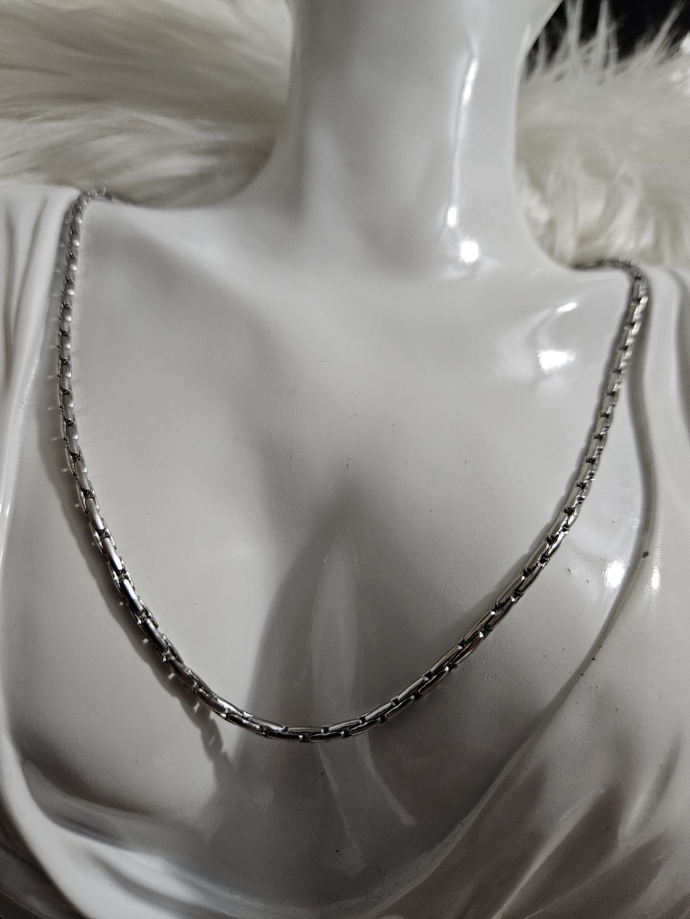 Classic Silver Wheat Chain Necklace - Women's Jewelry Stainless
